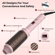 Thermal Styling Brush - LunaraHair